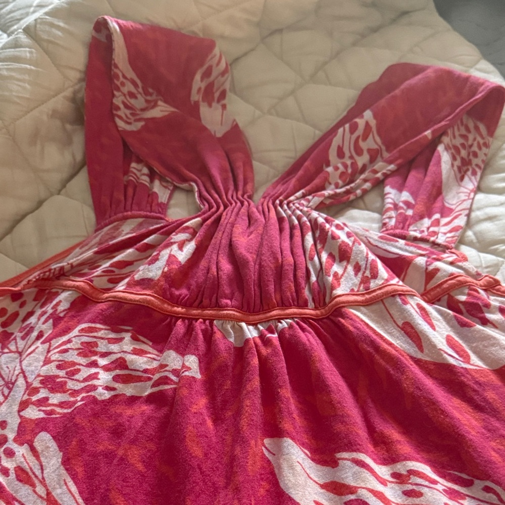 Anthropologie Women's Pink Short Sleeve Top
